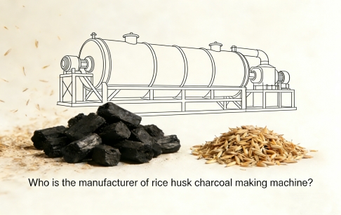 Who is the manufacturer of rice husk charcoal making machine?
