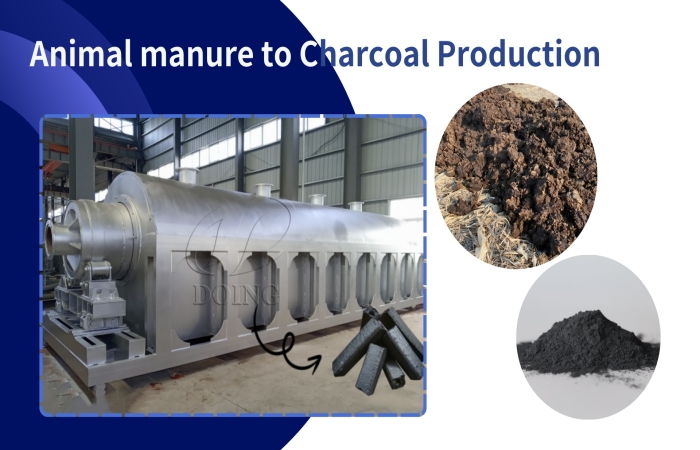 Animal manure biochar production equipment