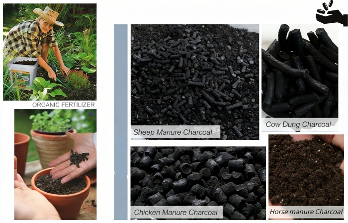 Cow manure biomass pyrolysis carbonization device