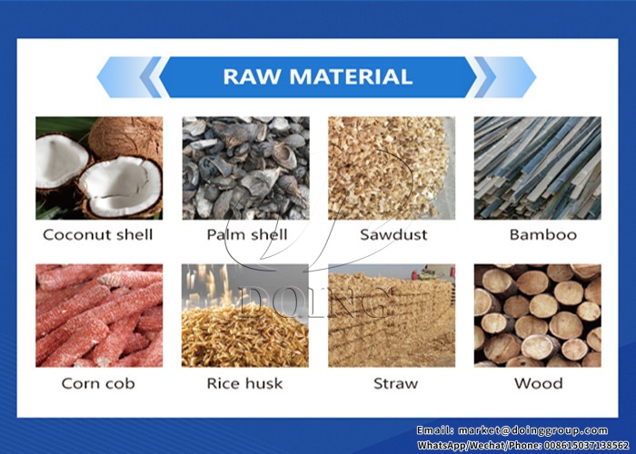 biomass raw materials for charcoal making