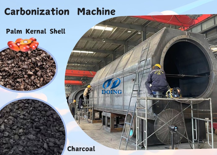 palm waste to biochar production unit