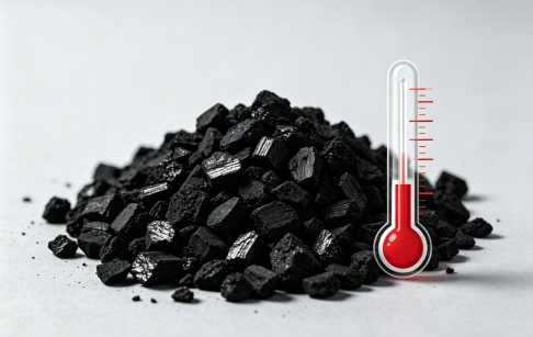 What temperature is required for biochar production?