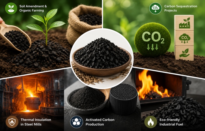 rice husk biochar production machine