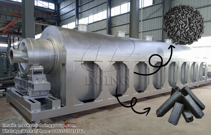 DOING ECO carbonization furnace for chicken manure carbonization