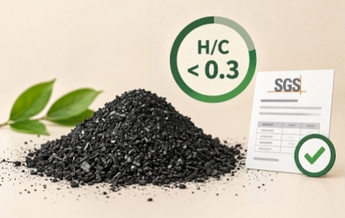 SGS Test: Biochar Produced by DOING Carbonization Equipment Achieves H/C Molar Ratio Below 0.3