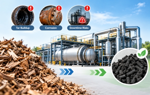 How to Reduce Tar Buildup, Corrosion, and Downtime in a Biomass Carbonization Plant?