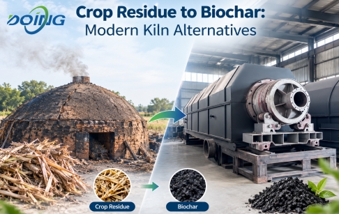 Crop Residue to Biochar: Modern Kiln Alternatives